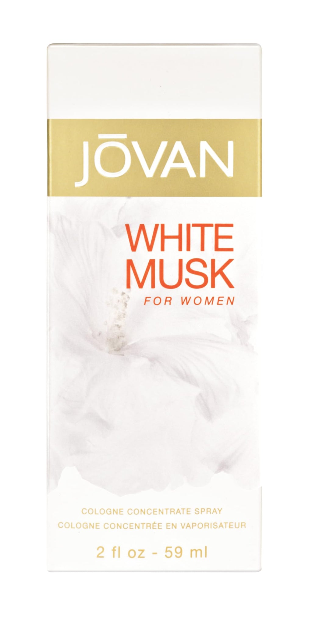 Jovan White Musk for Women Eau de Cologne Spray 2 fl oz (Pack of 1), Notes of Jasmine, Musk, and Amber, Women's Fragrance, Long Lasting, Everyday Fragrance, Travel Size