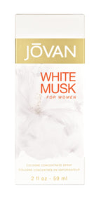 Jovan White Musk for Women Eau de Cologne Spray 2 fl oz (Pack of 1), Notes of Jasmine, Musk, and Amber, Women's Fragrance, Long Lasting, Everyday Fragrance, Travel Size