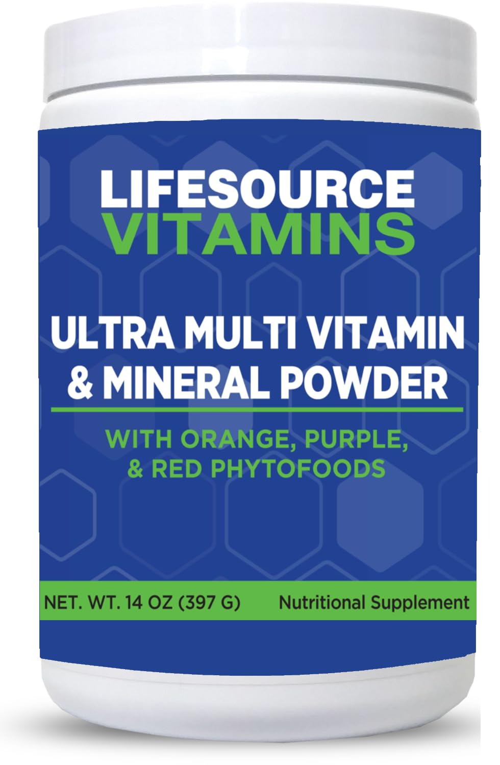 LifeSource Vitamins Ultra Multi Vitamin & Mineral Powder w/Phytos Reds Phyto Purples and Phyto Oranges - 30 Day Supply