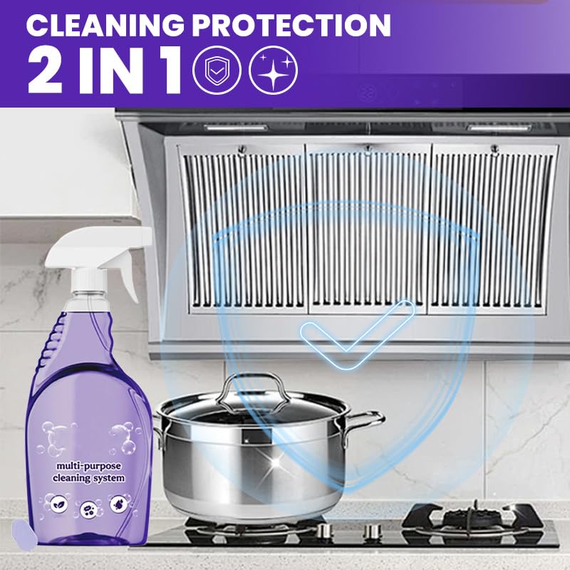 Yonynn Spray Oven Cleaner & All-Purpose Cleaner, Multi-Surface Cleaning Spray with Concentrated Tablets for Grill, Kitchen, Bathroom, Home (6pcs)