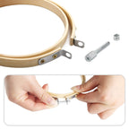 FEBSNOW 16Pcs 4 Inch Embroidery Hoops Adjustable Circle Cross Stitch Ring