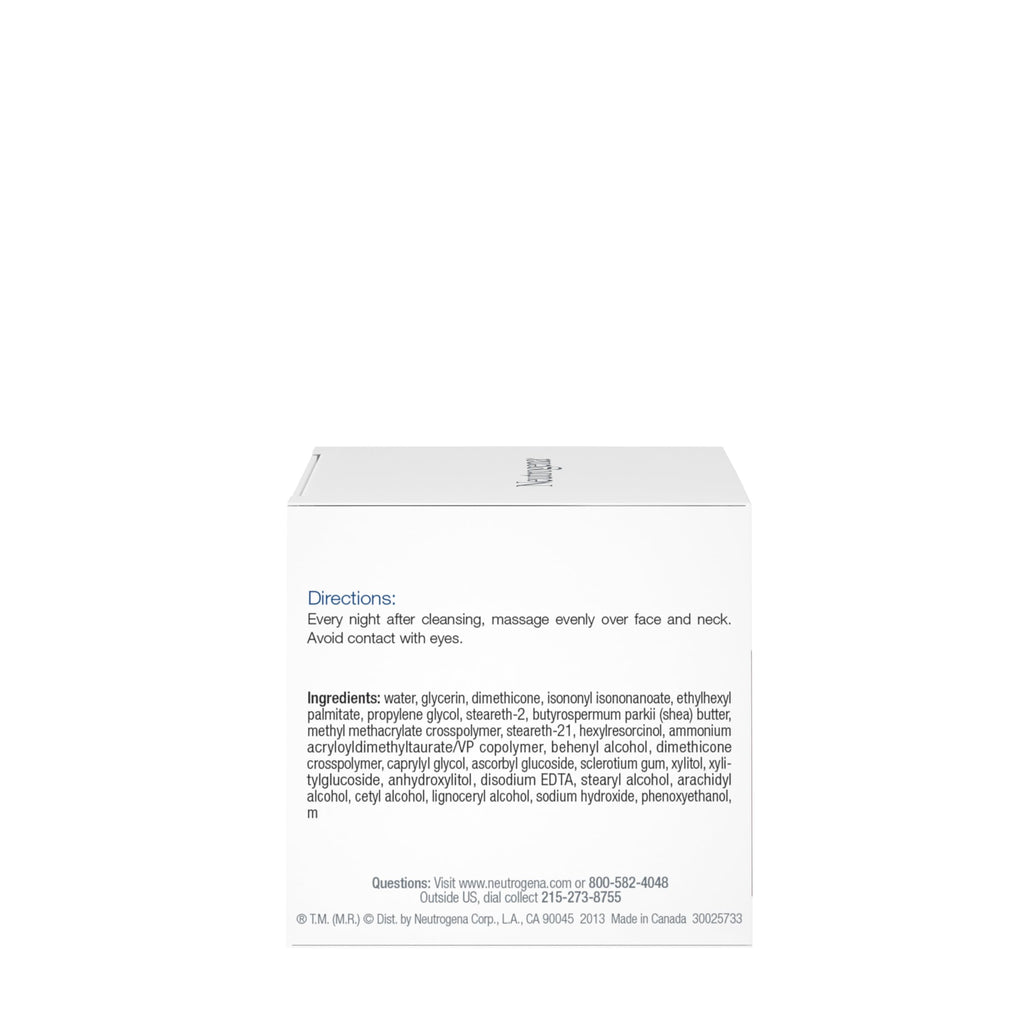 Neutrogena Triple Age Repair Night Face Moisturizer - with Hexinol Technology & Vitamin C, Anti-Wrinkle Face Cream, Visibly Reduces the look Wrinkles & Firms Skin While You Sleep, 1.7 oz