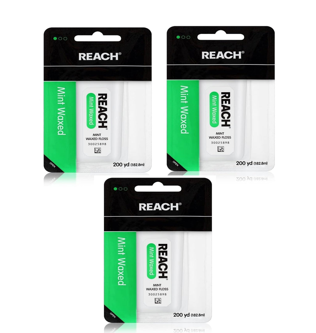 Reach Mint Waxed Floss, 200 Yd (Pack of 3)