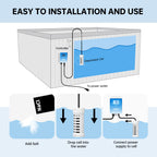 Salt Chlorine Generator, Briidea Chlorine Generator with USA Titanium Salt Cell, Designed for Hot Tubs & Swim Spas, Up to 2000 Gallons, Chemical-Free