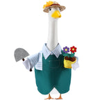 EKOREST Gardener Porch Goose Outfits for 23 Inch Lawn Statue