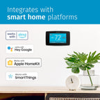 Emerson Sensi Touch Wi-Fi Smart Thermostat with Touchscreen Color Display, Works with Alexa, Energy Star Certified, C-wire Required, ST75 Black 5.625" x 3.4" x 1.17"