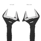 Amazon Basics 4-Piece Wide Jaw Adjustable Wrench Set with Soft Grip, Includes: 6-inch (150mm), 8-inch (200mm), 10-inch (250mm), 12-inch (300mm)