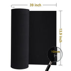 Black Eva Foam Sheet roll,Premium eva Craft Foam 10mm Thick,13.9" x 39", High Density 86kg/m3 for Halloween Cosplay Costume, Crafts, DIY Projects by MEARCOOH
