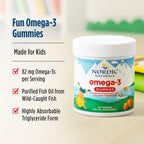 Nordic Naturals Nordic Omega-3 Gummies, Tangerine - 120 Gummies - 82 mg Total Omega-3s with EPA & DHA - Non-GMO - 60 Servings
