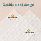 UNIMADE Face Towels, 200 Count Disposable Face Towelette for Washing Face, Skincare, Ultra Soft Facial Towel for Sensitive Skin, Lint-free Makeup Remover Dry Wipes - 4 Box