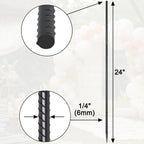 EUOKOK Rebar Stakes 24 Inch Straight Metal Spikes (40pcs) Ground Anchors