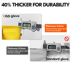 Vgo... 5-Pairs Reusable Household Gloves, Rubber Dishwashing gloves, Extra Thickness, Long Sleeves, Kitchen Cleaning, Working, Painting, Gardening, Pet Care (Size M, Yellow, HH4601)
