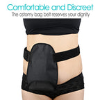 Waterproof Ostomy Bag Cover Belt Adjustable Washable Colostomy Bag Covers Protector Reusable Stoma Urostomy Ileostomy Pouch Supplies Leak-proof Odour Masking Noise Reduction for Patients Women Men