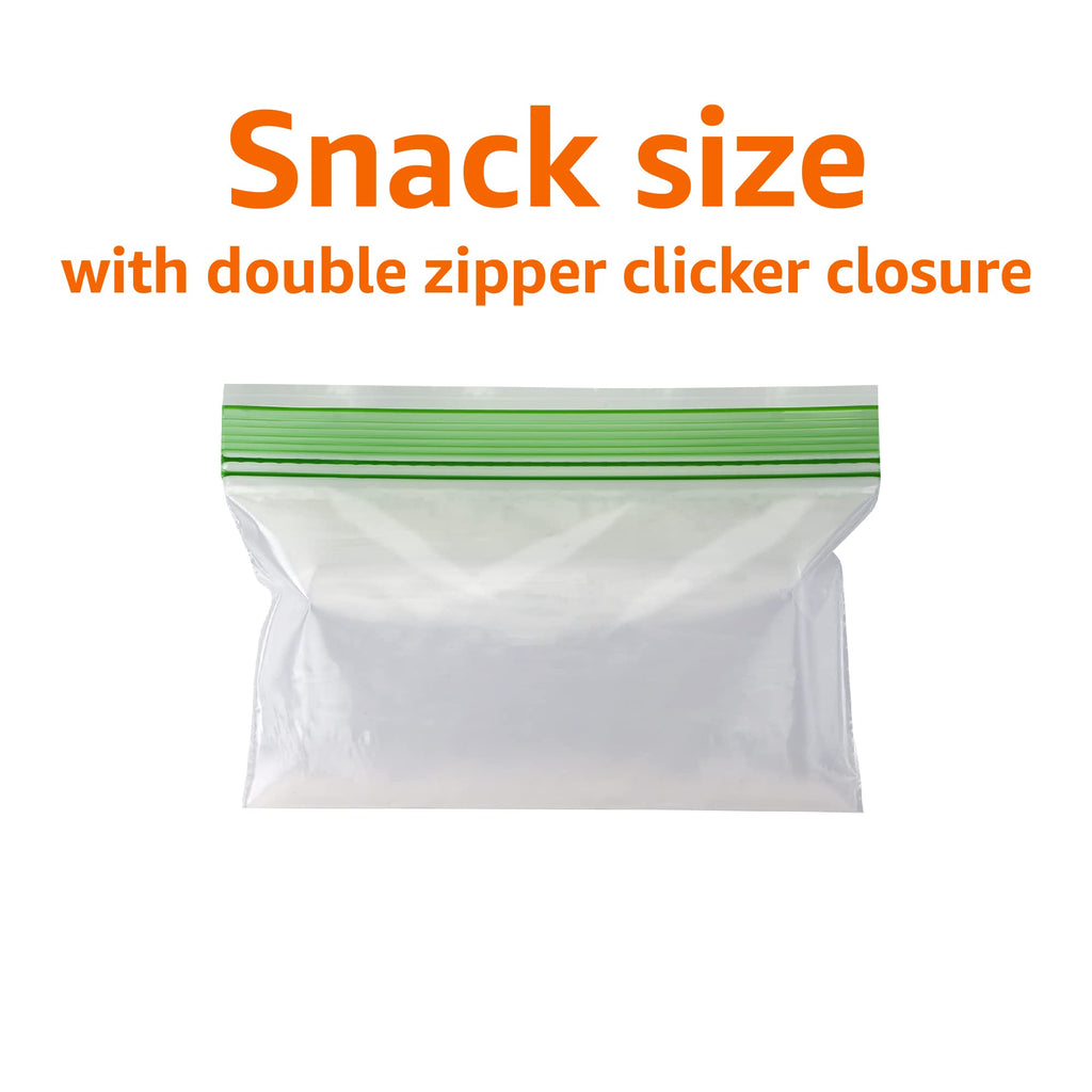 Amazon Basics Reclosable Food Storage Snack Bags,300 Count (Pack of 2)