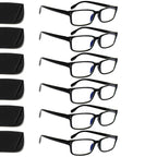 Kerecsen 6-Pack Reading Glasses Blue Light Blocking,Spring Hinge Readers for Men Women,Computer Eyeglasses (6 Black, 2.0, multiplier_x)