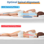 Lumbar Support Pillow for Bed Relief Back Pain: Lower Back Pillow for Sleeping - Memory Foam Waist Pillow - Back Wedge Bolster Pillow for Side, Back&Stomach Sleepers - Bed Rest Pillow for Car, Sofa