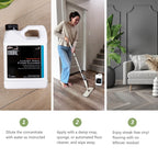 MORE Luxury Vinyl Floor Cleaner - Water-Based Surface Care Concentrate - For Kitchen and Bathroom Floors - Daily No-Rinse Cleaner - Unscented - pH Neutral - 32oz