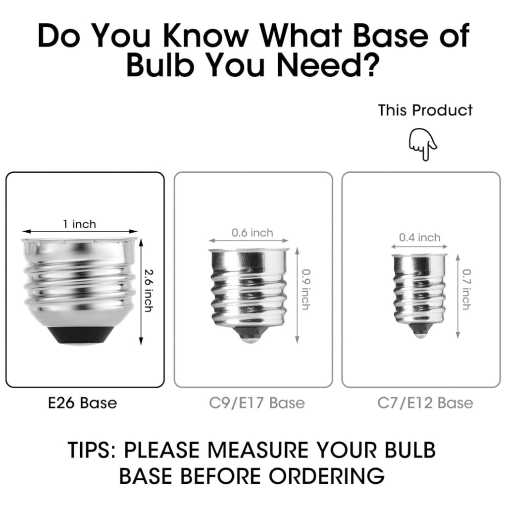 VISTERLITE E12/C7 Base LED Replacement Bulbs for ST38 Outdoor String Lights - Not Solar, Vinatge 1W LED Shatterproof Bulb, Warm White 2200K, 50 Pack