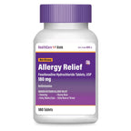 HealthCareAisle Allergy Relief - Fexofenadine Hydrochloride Tablets USP, 180 mg - 180 Tablets - Allergy Medication, Non-Drowsy 24-Hour Relief