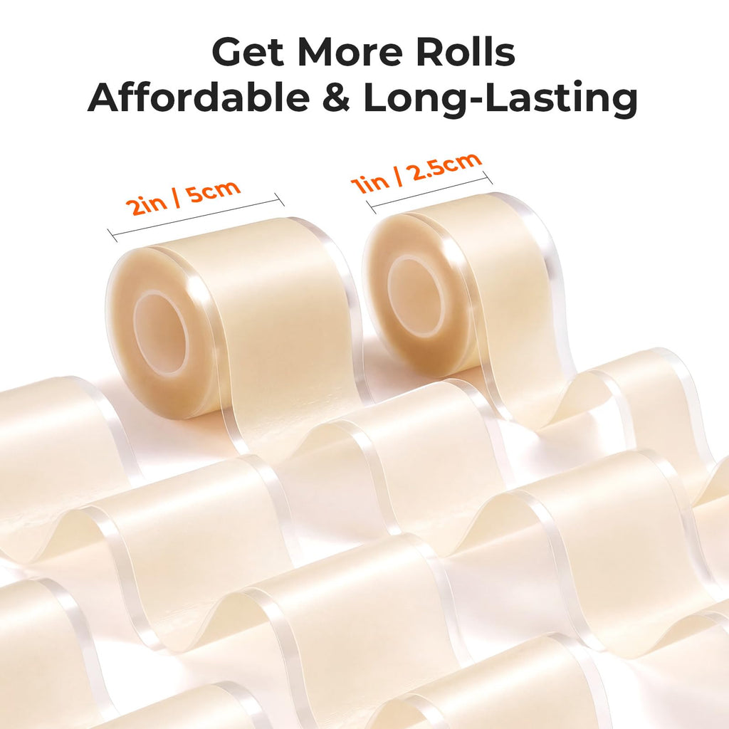TKTK Hydrocolloid Roll 2 Sizes, Cut-to-Fit Bandages for Pimple & Wounds