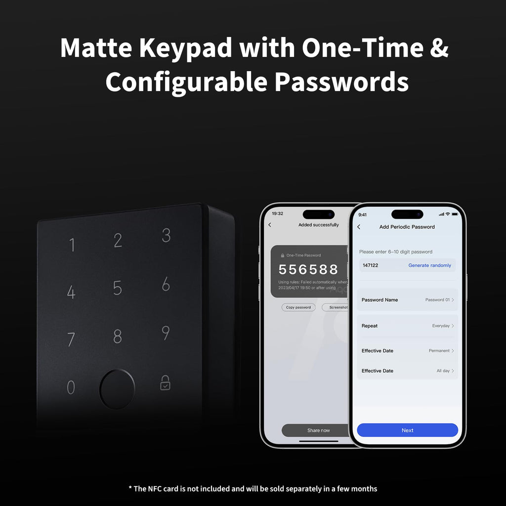 Aqara Smart Lock U100, Apple Home Key, Fingerprint Deadbolt, Gray