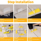 DGSL Tile Leveling System with Plier - 1200-Piece Spacers Clips and 300-Piece Reusable Wedges Tools Set for Stone Installation 1/16 Inch