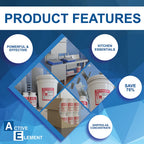 Active Element Commercial Dishwasher Detergent - Makes One 5 Gallon Pail - Industrial Dish Detergent - For High and Low Temp Dishwasher Machine