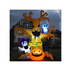 GOOSH 8 FT Halloween Inflatables Dead Tree Outdoor Decorations with Owl Ghosts and Pumpkins, Blow Up Yard Decorations with Built-in LED Lights for Outdoor Party Garden Lawn Decor