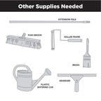 Rust-Oleum 317286 RockSolid Polycuramine Garage Floor Coating, 1 Car Kit, High Gloss Dark Gray