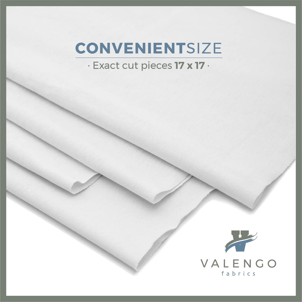 VALENGO New Lint Free Rags – 100% Cotton Cloth, Soft T-Shirt Rags, Lint Free Cloth for Staining Wood, Cast Iron, Dusting, Polishing, Painting and Cleaning – Reusable & Absorbent – 17”x17” (Pack of 28)
