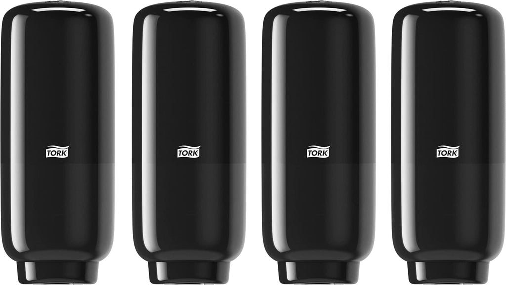 Tork Intuition Sensor Skincare Dispenser Black S4, for Hand Soap and Hand Sanitizer, Elevation Range, 571608 (Pack of 4)