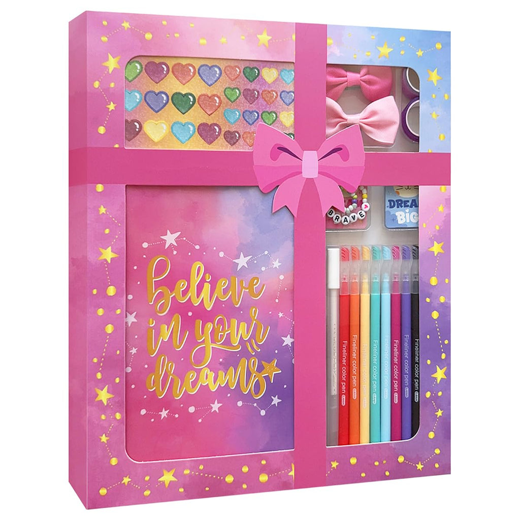 renee atmos DIY Journal Kit for Girls - Arts & Crafts Gifts for Girls 8 9 10 11 12 13 14 Years Old, Scrapbook Diary Supplies Set, Tween Teen Girl Trendy Stuff - Gifts for Girls 8-12 Deals