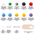 Swpeet 125 Pcs Molecular Model Kit for Inorganic & Organic Molecular Model Teacher and 16 Years and Over Student Kit - 54 Atoms & 70 Links & 1 Short Link Remover Tool - Science Toys