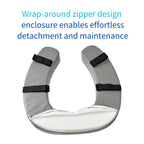 Soft Padded Toilet Seat Cushion with 2-Inch High-Density Foam & Waterproof PU Fabric, U-Shape Padded Toilet Cushion - Secure Hook & Loop Tape, Fits Standard/Elongated Toilets (Grey)
