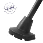 KMINA Crutch Tips 7/8 Inch (x2 Units), All Terrain Non-Slip Cane Tips, Heavy Duty Rubber Replacement, Wide Base Stability, Patented, Made in Europe