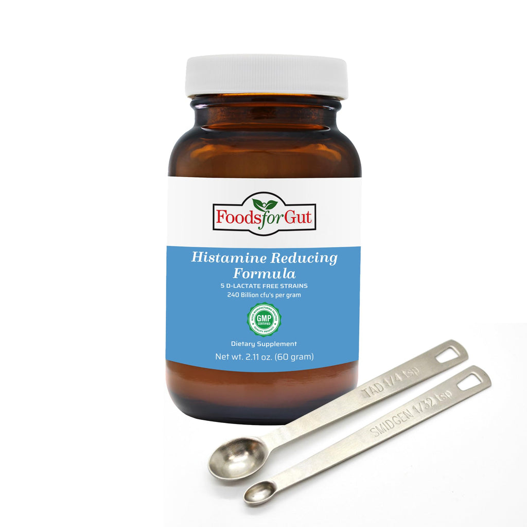 Foods For Gut Histamine & D Lactate Free Probiotics Powder 240 Billion CFU | Made in USA | No Additives | Direct from Manufacturer | No Third-Party Storage | Immune Support | 60 Grams (2.11 OZ)