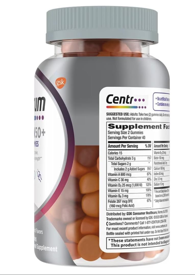 Multigummies Supplements, Gummy Vitamins for Women Silver 50 Plus Multivitamin, with Vitamin D, B6 & B12, Vitamins and Supplements, Gummies Fruit Flavor, 80 Count Gummies (Women 50+, 80ct) (80)