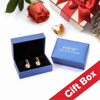 EVEVIC Austrian Crystal Round Cluster Leverback Drop Earrings for Women
