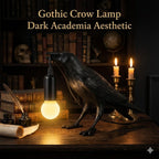OVANUS Crow Lamp Gothic Decor, Raven Table Night Light with Adjustab