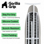 GORILLA GRIP Padded Ironing Board Cover, 15x54 Silver