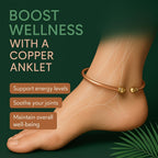 USTeckno 100% Pure Copper Anklet for Women and Men – Raw, Solid, Uncoated, Adjustable, Handcrafted Wellness Jewelry for Natural Healing and Everyday Elegance, 2026 Improved Design