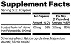 Proferrin Clear 30ct | US Made heme Iron for high Absorption, Easy on GI Tract | Natural, NSF Certified, dye Free