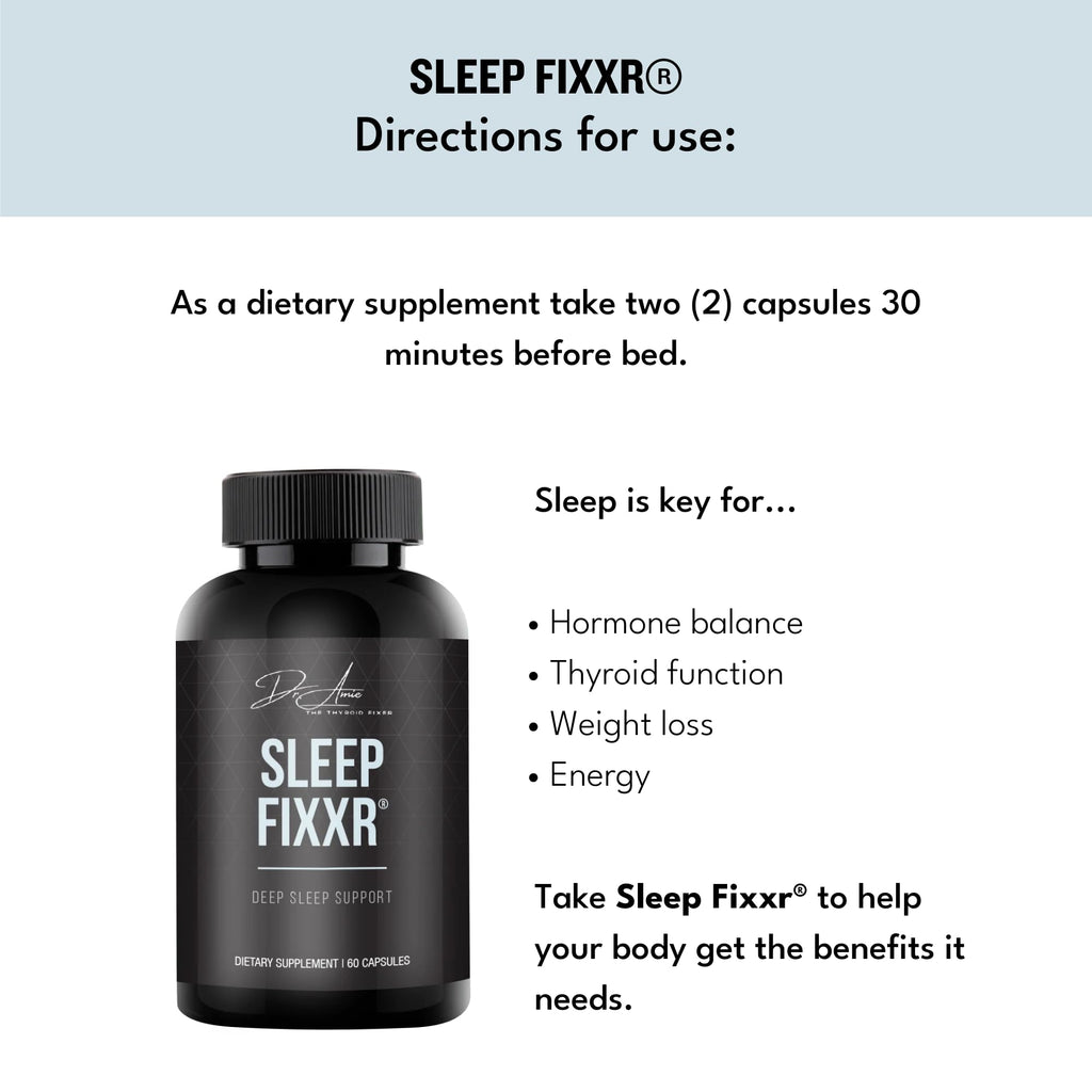 Fixxr Sleep Support by Dr. Amie | with Melatonin, Inositol, and Magnesium | 30 Day Supply, 60 Capsules