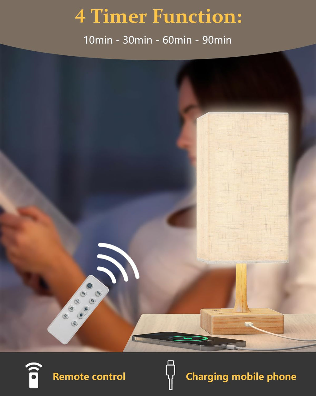 FARRIDE Light Therapy Lamp 10000 Lux Sun Lamp with 3 Color Temperatures, Adjustable Brightness, 4 Timer & Memory Function, Full Spectrum Light, Sunlight Lamp with Remote Control for Home, Happy Life
