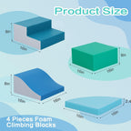 TODIBY 4-Pieces Climbing Toys for Toddlers: PU Leather - Soft Play Climbing for Toddlers - Foam Climbing Blocks for Crawling and Sliding Indoor Playground for Kids