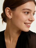 Silvora Sterling Silver Hoop Earrings for Women, 8mm Small Silver Hoops Huggie Earrings Lightweight Cartilage Earring for Sensitive Ears