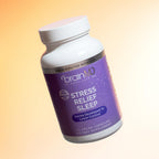 BRAINMD Stress Relief & Sleep Supplement - Natural Calming Formula with GABA & Magnesium - 60 Capsules