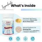 FRESHLITE Japanese Clear Skin Ceramide Supplement – Plant-Based Ceramide & Postbiotics for Hydration, Barrier & Elasticity – Helps Reduce Acne & Irritation – Non-GMO, Gluten-Free, 60 Vegan Capsules