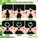Plant Support Clips, Reusable Garden Clips for Securing Plants (100, White)
