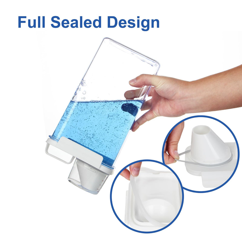 Bronkeeper Laundry Detergent Dispenser, Liquid Laundry Container & Powder Soap Dispenser, 2 Pack Plastic Laundry Storage for Laundry Room Organization, Fabric Softener Dispenser (1.1L)